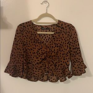 Nasty Gal Leopard Print Top